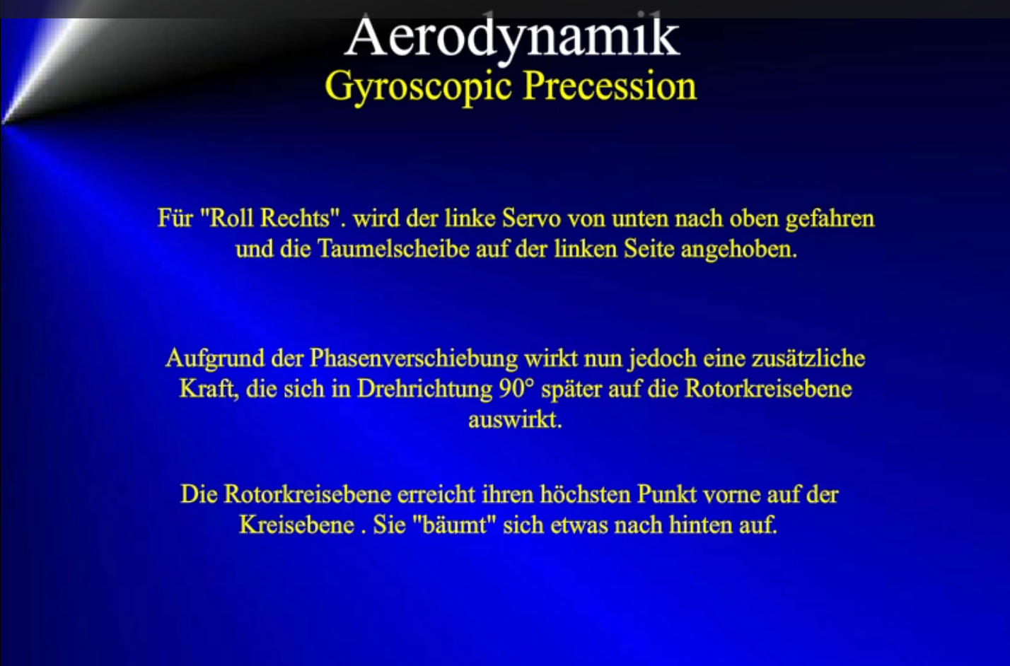 Aerodynamik - Gyrosopic Precession