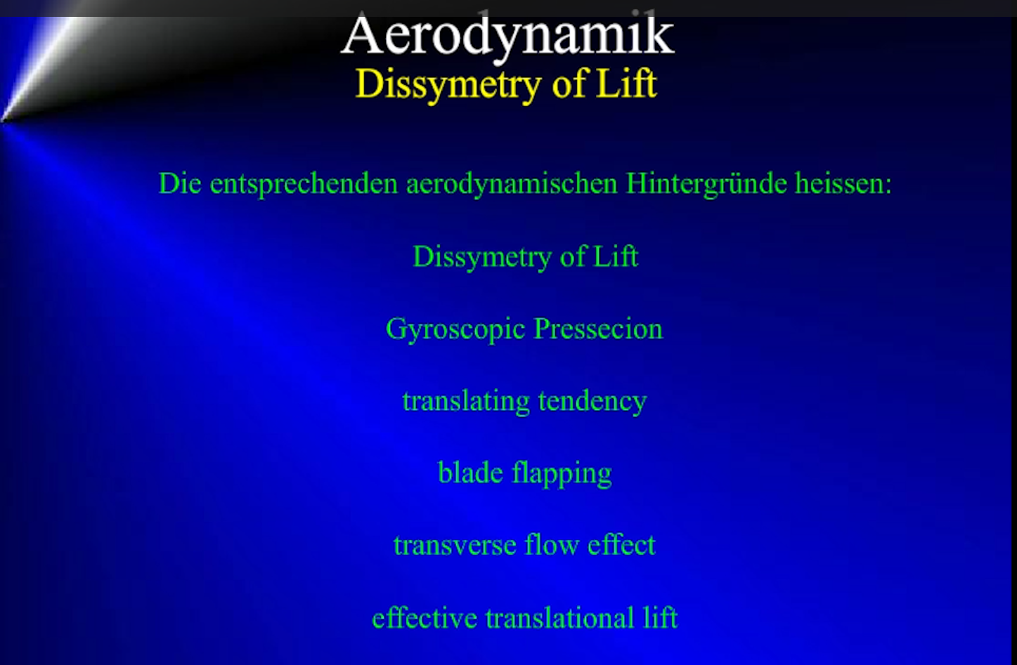 Aerodynamik - Dissymetry of Lift